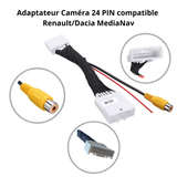 Adaptateur Caméra de Recul 24 PIN pour Renault / Dacia  Compatible Autoradio d’origine MediaNav – Pour Caméra non d’origine