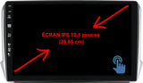 Autoradio GPS Peugeot 208 de 2012 à 2020 Version Android 13 avec Android Auto et Apple Carplay sans fil intégré
