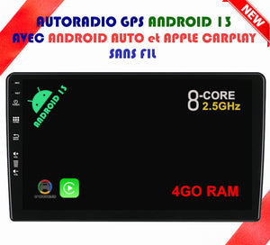 Autoradio GPS Peugeot Partner II de 2008 à 2018 Version Android 13 avec Android Auto et Apple Carplay sans fil intégré