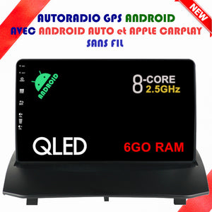 Autoradio GPS Ford Fiesta de 2008 à 2017 Version Android 13 avec Android Auto et Apple Carplay sans fil intégrés