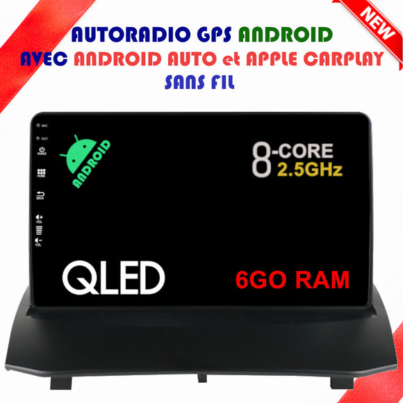 Autoradio GPS Ford Fiesta de 2008 à 2017 Version Android 13 avec Android Auto et Apple Carplay sans fil intégrés