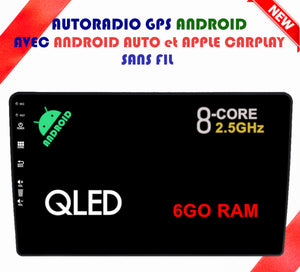 Autoradio GPS Peugeot 308 phase 2 de 2013 à 2021 Version Android 13 avec Android Auto et Apple Carplay sans fil intégrés