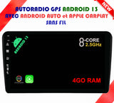 Autoradio GPS Android 13 AUDI A3 2003-2013 avec Android Auto et Apple Carplay sans fil intégré