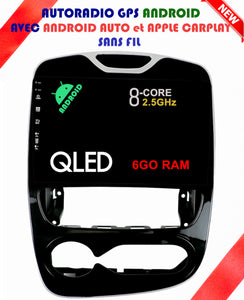 Autoradio GPS Android 13 RENAULT CLIO 4 Phase 2 à partir de 2016 avec Android Auto et Apple Carplay sans fil Intégrés