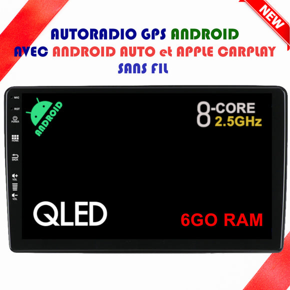 Autoradio GPS DACIA DUSTER I phase 2 de 2014 à 2017 Version Android 13 avec Android Auto et Apple Carplay sans fil intégrés