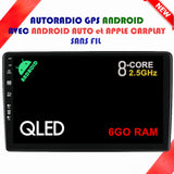 Autoradio GPS DACIA DUSTER I phase 2 de 2014 à 2017 Version Android 13 avec Android Auto et Apple Carplay sans fil intégrés