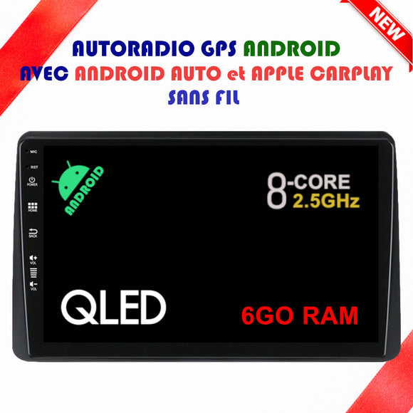 Autoradio GPS DACIA DUSTER II de 2018 à 2022 Version Android 13 avec Android Auto et Apple Carplay sans fil intégrés