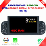 Autoradio Fiat Panda III à partir de 2011 Android 13 avec Android Auto et Apple Carplay sans fil intégré