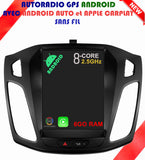 Autoradio GPS Ford Focus III de 2011 à 2018 Version Android 13 avec Android Auto et Apple Carplay sans fil intégrés