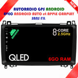 AUTORADIO GPS ANDROID 13 MERCEDES VIANO W639 DE 2006 À 2014 avec Android Auto et Apple Carplay sans fil intégré