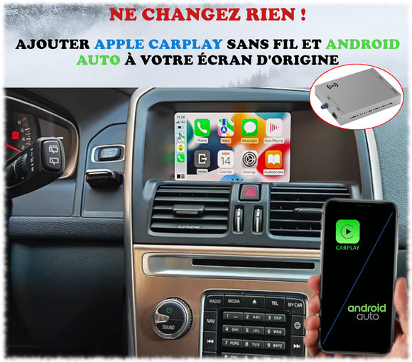 Boîtier Apple Carplay et Android Auto pour VOLVO XC60 de 2011 à 2017