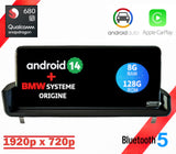 ÉCRAN ANDROID 14 AVEC CARPLAY ET ANDROID AUTO SANS FIL POUR BMW SERIE 3 E90, E91, E92, E93 et M3 de 2005 à 2012