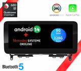 ÉCRAN ANDROID 14 AVEC CARPLAY ET ANDROID AUTO SANS FIL POUR MERCEDES CLASSE C W204 de 2007 à 2010