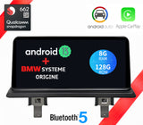 ÉCRAN ANDROID 13 AVEC CARPLAY ET ANDROID AUTO SANS FIL POUR BMW Série 1 E87, E81, E82 et E88 de 2004 à 2012