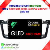 Autoradio GPS Peugeot 508 de 2011 à 2018 Version Android 13 avec Android Auto et Apple Carplay sans fil intégré