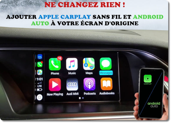 Apple Carplay et Android Auto sans fil pour Audi Q7 de 2005  à 2015 avec système MMI 3G
