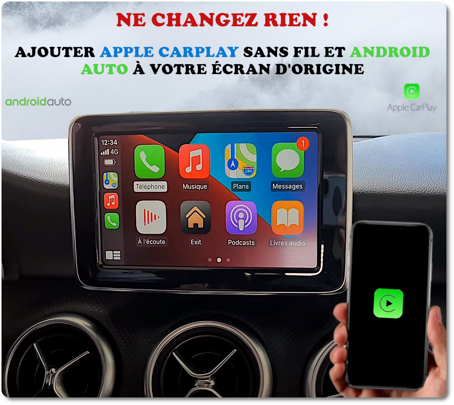 Autoradio GPS Android 12 RENAULT CLIO 4 Phase 1 2012-2015 – GOAUTORADIO