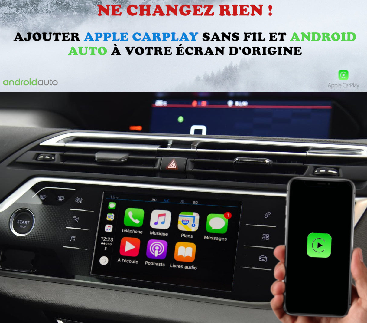 Apple CarPlay et Android Auto : quand la Nouvelle Citroën ë-C4 devient le  miroir de votre smartphone - Numerama