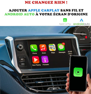 Apple Carplay et Android Auto pour Peugeot 2008 à partir de 2018 avec système NAC