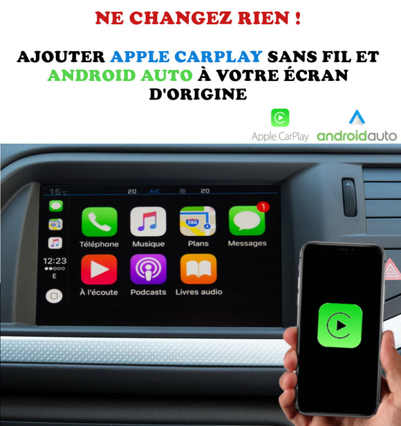 Apple Carplay et Android Auto pour Citroën DS5 de 2014 à 2018 avec système SMEG/SMEG+