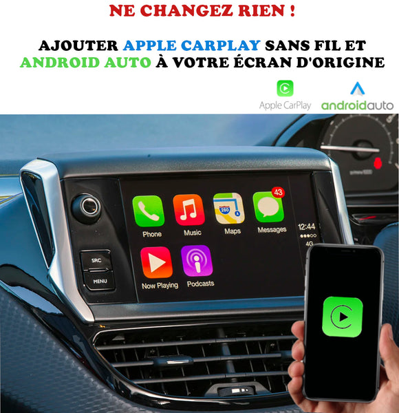 Apple Carplay et Android Auto pour Peugeot 2008 de 2012 à 2018 avec système SMEG/SMEG+